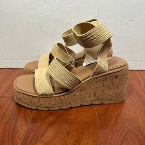 Torrid | Straw Raffia Wedge Band sandals Size 9WW NEW